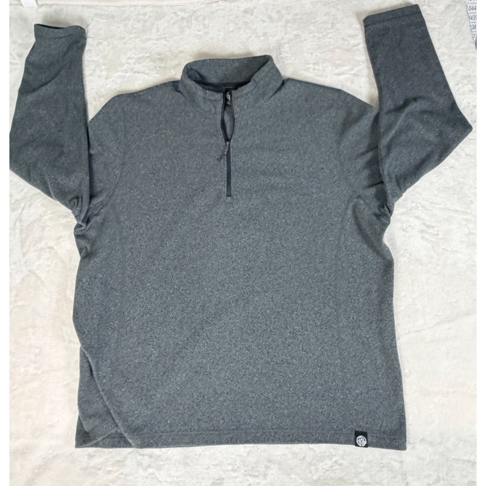 REI Co-op Men's XXL Gray Quarter Zip Fleece Pullover Sweater Jacket